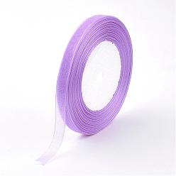 Lilac Organza Ribbon, Lilac, 3/8 inch(10mm), 50yards/roll(45.72m/roll), 10rolls/group, 500yards/group(457.2m/group)