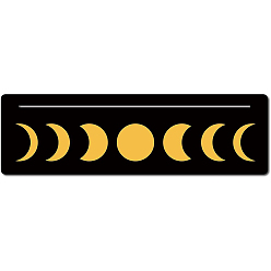 Lune Porte-cartes de tarot en bois, fournitures de sorcellerie, rectangle, lune, 76.2x254mm