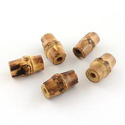 Camel Buddhism Jewelry Findings, Natural Bodhi Beads, Column, Camel, 20.5x10.5~13mm, Hole: 4mm