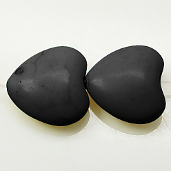 Negro Cuentas de turquesas sintéticas hebras, teñido, columna, negro, 4x4 mm, agujero: 1 mm, sobre 106 unidades / cadena, 16 pulgada