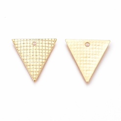 Golden 304 Stainless Steel Pendants, Laser Cut, Triangle, Golden, 13.5x13x0.2mm, Hole: 1.2mm