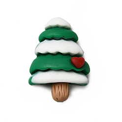 Árbol de Navidad Cabujones de resina opaca con tema navideño, Modelo del árbol de navidad, 25x18x8 mm
