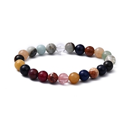 Mixed Stone Assorted Stone Beads Bracelets, Colorful, 52mm