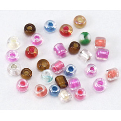 Mixed Color Glass Seed Beads, Round Hole Rocaillles, Mixed Color, 2~2.5mm in diameter, hole: 1mm
