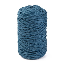 Steel Blue Cotton String Threads, for DIY Crafts, Gift Wrapping and Jewelry Making, Steel Blue, 3mm, about 150m/roll