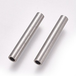 Couleur Acier Inoxydable 304 inoxydable perles de tubes d'acier, couleur inox, 20x3mm, Trou: 2mm