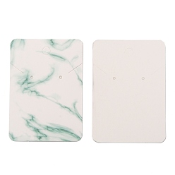 Light Sea Green Paper Earring Display Cards, Rectangle with Marble Pattern, Light Sea Green, 7.2x5.1x0.04cm, 100pcs/bag