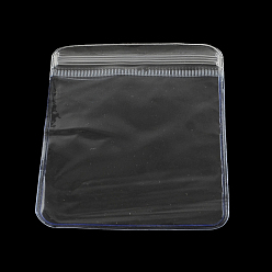 Clair PVC sacs à fermeture zip, sacs refermables, sac auto-scellant, rectangle, clair, 6x4 cm, épaisseur unilatérale : 4.5 mil(0.115mm)