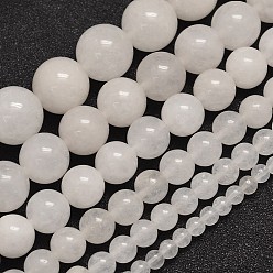 Malaysia Jade Natural Malaysia Jade Bead Strands, Round, 6mm, Hole: 0.8mm, about 64pcs/strand, 15 inch