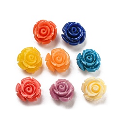 Mixed Color Synthetic Coral Beads, Dyed, Rose, Mixed Color, 11.5x5mm, Hole: 0.8mm