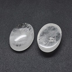 Quartz Crystal Natural Quartz Crystal Cabochons, Rock Crystal Cabochons,  Oval, 13.5~14x9.5~10x5~6mm