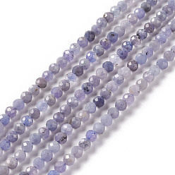 Tanzanite Natural Tanzanite Beads Strands, Faceted, Round, 3mm, Hole: 0.6mm, about 116pcs/strand, 15.35 inch(39cm)
