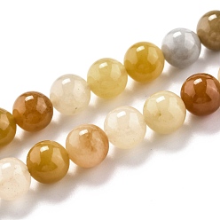 Other Jade Natural Jade Beads Strands, Round, 8.5mm, Hole: 1mm, about 44pcs/strand, 15.04''(38.2cm)