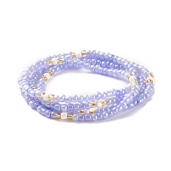 Lilac Summer Jewelry Waist Bead, Glass Seed Beaded Body Chain, Bikini Jewelry for Woman Girl, Lilac, 31.5 inch(80cm)