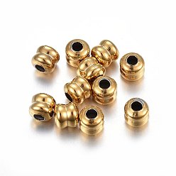 Golden 304 Stainless Steel Beads, Column, Golden, 5x5mm, Hole: 2mm