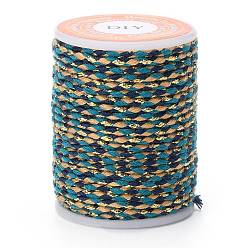 Cadet Blue 4-Ply Polycotton Cord, Handmade Macrame Cotton Rope, for String Wall Hangings Plant Hanger, DIY Craft String Knitting, Cadet Blue, 1.5mm, about 4.3 yards(4m)/roll