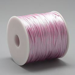 Бледно-Розовый Нейлоновая нить, розовый жемчуг, 2.5 мм, около 32.81 ярдов (30 м) / рулон