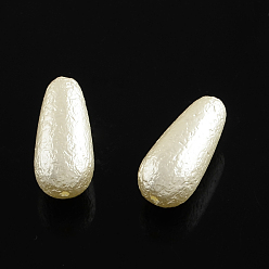 Blanc Antique Perles de nacre en plastique ABS, larme, blanc antique, 19x8mm, Trou: 1mm, environ660 pcs / 500 g