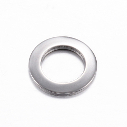 Color de Acero Inoxidable 201 de acero inoxidable que une los anillos, anillo, color acero inoxidable, 11x1 mm