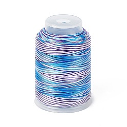 Dodger Blue 3-Ply Segment Dyed Nylon Thread Cord, DIY Material for Jewelry Making, Dodger Blue, 0.3mm, about 546.81 Yards(500m)/Roll