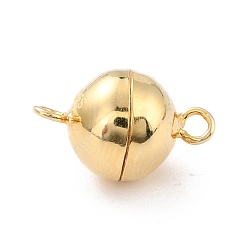 Золотой 925 магнитные застежки из стерлингового серебра, круглые, золотые, 14x9x9x9 мм, отверстие : 1.5 мм