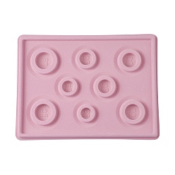 Pink 8 Sizes Plastic Rectangle Bracelet Design Board, Flocking, 13.70x10.24x0.63 inch, Pink, 34.8x26x1.6cm.
