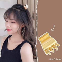 Golden Alloy Claw Hair Clips, Golden, 33x28.5x31mm