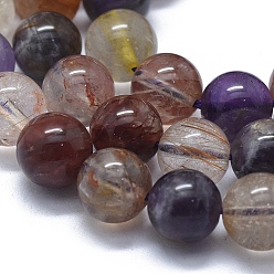 Auralite Perles en auralite naturelle 23, ronde, 8mm, Trou: 1mm, Environ 47 pcs/chapelet, 15.75 pouce (40 cm)