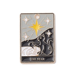 Серый Подвески из сплава , золотой свет, Таро прелести, звезда, серые, 28x19x1.5 мм, отверстие : 2 мм