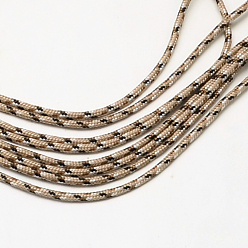 Bronze Corde de corde de polyester et de spandex, 1 noyau interne, tan, 2mm, environ 109.36 yards (100m)/paquet