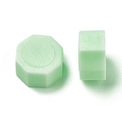 Vert Pâle Sceller les particules de cire, pour cachet de cachet rétro, octogone, vert pale, 8.5x4.5 mm, environ 1500 pcs / 500 g