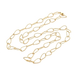 Golden Ion Plating(IP) 304 Stainless Steel Necklaces, Rolo Chains, Golden, 31.38x0.35 inch(79.7x0.9cm)
