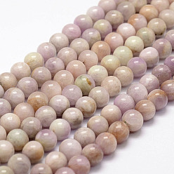 Kunzite Natural Kunzite Beads Strands, Spodumene Beads, Round, 8mm, Hole: 1mm, about 49pcs/strand, 15.1 inch