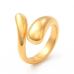 Real 18K Gold Plated Ion Plating(IP) 304 Stainless Steel Finger Rings for Women Men, Real 18K Gold Plated, Inner Diameter: 17mm, 4~17mm
