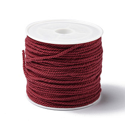 Roja India Hilo trenzado de algodon, con carrete, rondo, piel roja, 1.2 mm, aproximadamente 21.87 yardas (20 m) / rollo