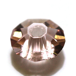 Salmón Claro Imitación perlas de cristal austriaco, aaa grado, facetados, plano y redondo, salmón claro, 6x3.5 mm, agujero: 0.7~0.9 mm