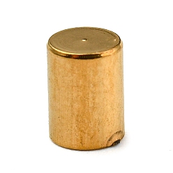 Золотой 304 концы из нержавеющей стали шнур, Торцевые крышки, колонка, золотые, 5.5x4 мм, внутренний диаметр: 3.5 мм