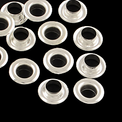 Silver European Style Brass Cores, Silver Color Plated, 9x3.5mm, Hole: 5mm