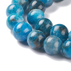 Apatite Natural Apatite Beads Strands, Round, 6mm, Hole: 1mm, about 62pcs/strand, 15.5 inch(39.5cm)
