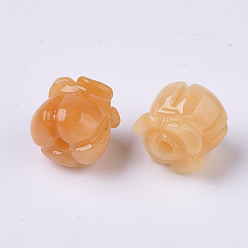 Sandy Brown Synthetic Coral Beads, Dyed, Imitation Jade, Tulip, Sandy Brown, 8.5x8mm, Hole: 1.5mm