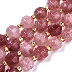 Indian Red Natural Dolomite Beads Strands, Faceted, Dyed, Round, Indian Red, 8x8mm, Hole: 1.2mm, about 33pcs/strand, 15.16 inch~15.35 inch(38.5cm~39cm)
