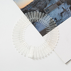 Clair Bandes de cheveux en peigne flexible circulaire complet en plastique, accessoires de cheveux larges, clair, 300x30mm