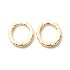 Золотой Серьги-кольца из латуни для женщин, без кадмия и без свинца, золотые, 15x13.5x2 мм, штифты : 1 мм