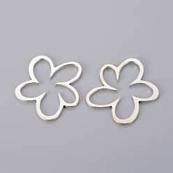 Antique Silver Tibetan Style Alloy Linking Rings, Flower, Cadmium Free & Nickel Free & Lead Free, Antique Silver, 43x40x2mm