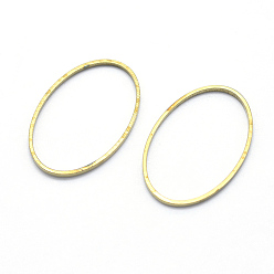 Raw(Unplated) Brass Linking Rings, Oval, Lead Free & Cadmium Free & Nickel Free, Raw(Unplated), 20x13x0.8mm, Inner Diameter: 12x19mm