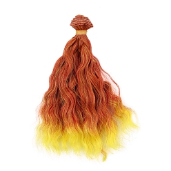 Sienna Plastic Long Curly Hair Doll Wig Hair, for DIY Girls BJD Makings Accessories, Sienna, 1000x150mm
