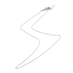 Stainless Steel Color 304 Stainless Steel Cable Chain Necklace for Men Women, Stainless Steel Color, 9.92~18.86 inch(25.2~47.9cm)