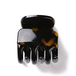 Negro Pinzas de pelo de garra de plástico pvc, accesorios para el cabello para mujer niña, negro, 40x35x29 mm