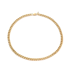 Oro Collares de cadena de eslabones cubanos de acero inoxidable 304 para hombre, collares de cadena gruesos, con cierre de langosta, dorado, 20.5 pulgada (52.1 cm), 7 mm