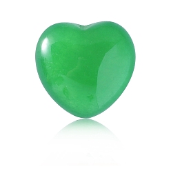 Jade Pierres de guérison en jade naturel, coeur amour pierres, pierres de poche pour l'équilibrage du reiki, cœur, 15x15x10mm